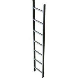 Zarges Schachtleiter 300mm lichte Breite Edelstahl, 4 Sprossen