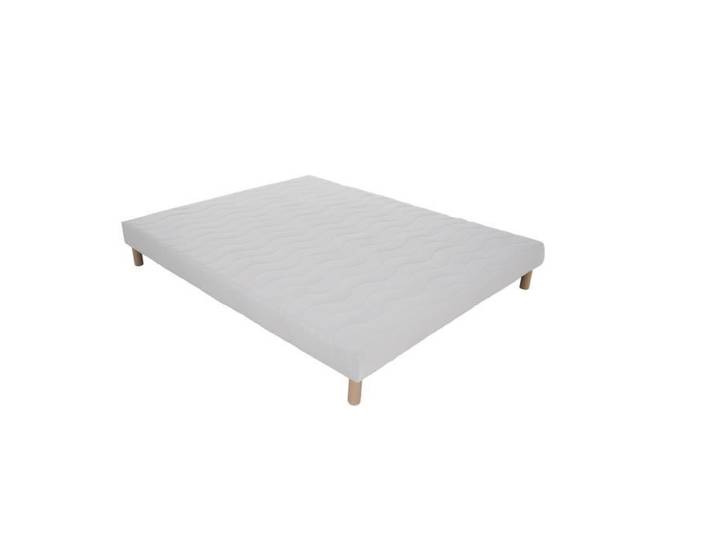 Sommier tapissier - Tapissier - 160x200 - 12 lattes en pin massif - Pieds inclus