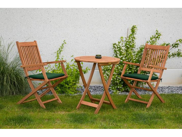 Balkonset MERXX Rio , braun (holzfarben), Obermaterial: 100% Polyester. Füllung: 100% Polyurethan, Sitzmöbel-Sets, Balkonset