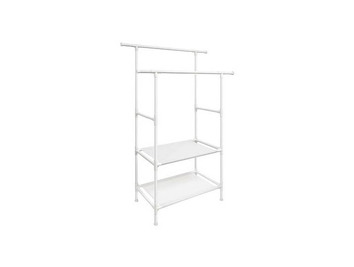 Hansiro Kleiderständer, Weiß, 112x177x49 cm, Garderobe, Garderobenständer