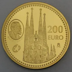 Goldmünze 200 Euro "Antoni Gaudi" 2010 (Spanien)
