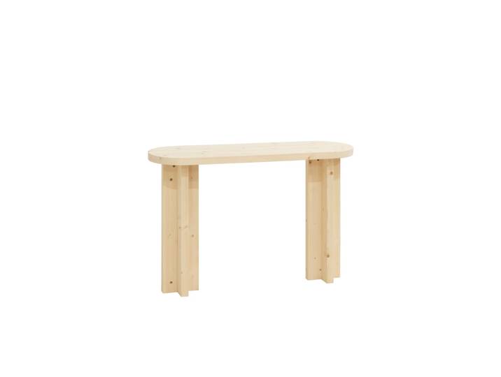 Console en bois de sapin beige 120x80cm