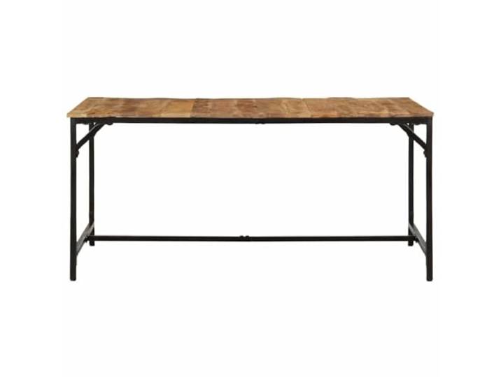 GPUTYGHN Esstisch 160x80x75 cm Massivholz Mangoholz Raues Massivholz Mango, Eisengestell, industrielle Note, leicht zu reinigen, pflegeleicht, Unikat