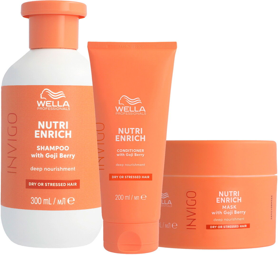 650ml Wella Professionals Invigo Deep Nourishing Set (Shampoo 300ml + Conditioner 200ml + Mask 150ml)