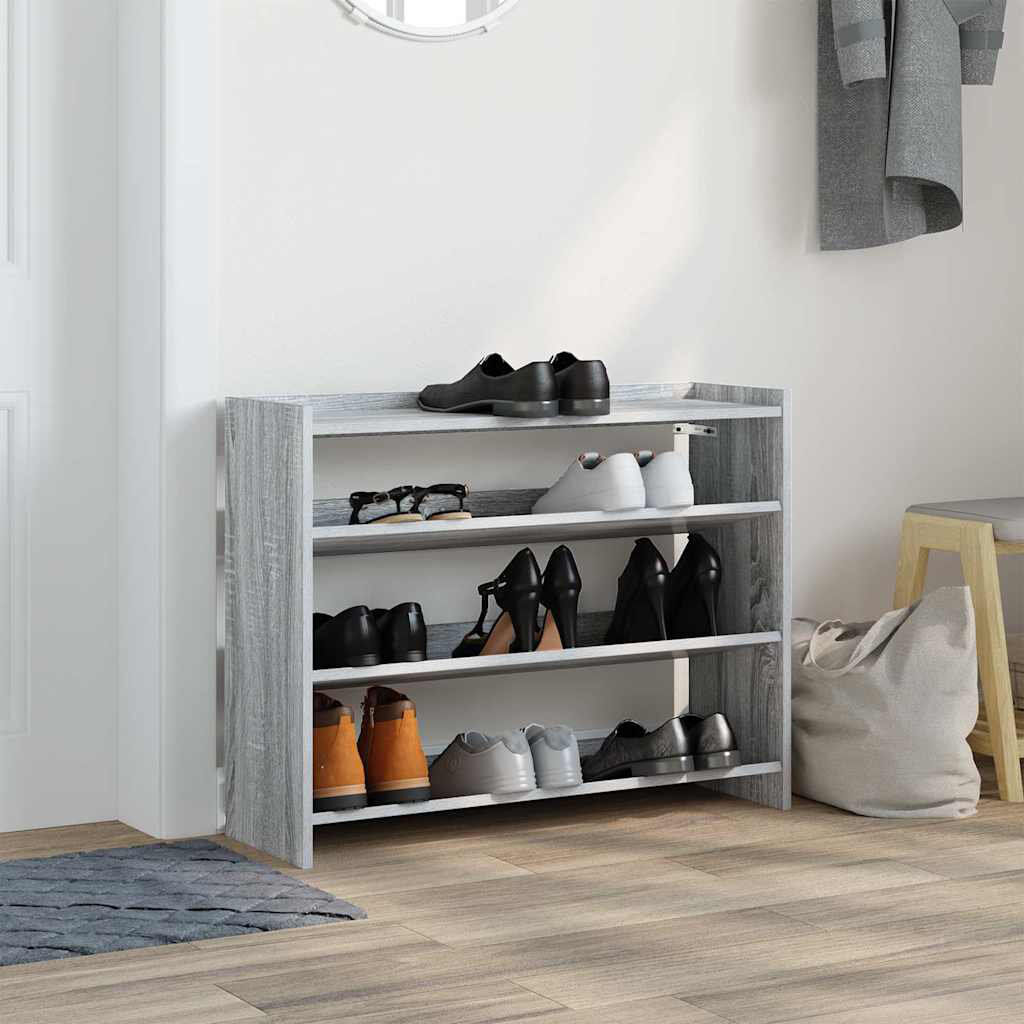 17 Stories 12 Pair Shoe Rack Grey Sonoma 12