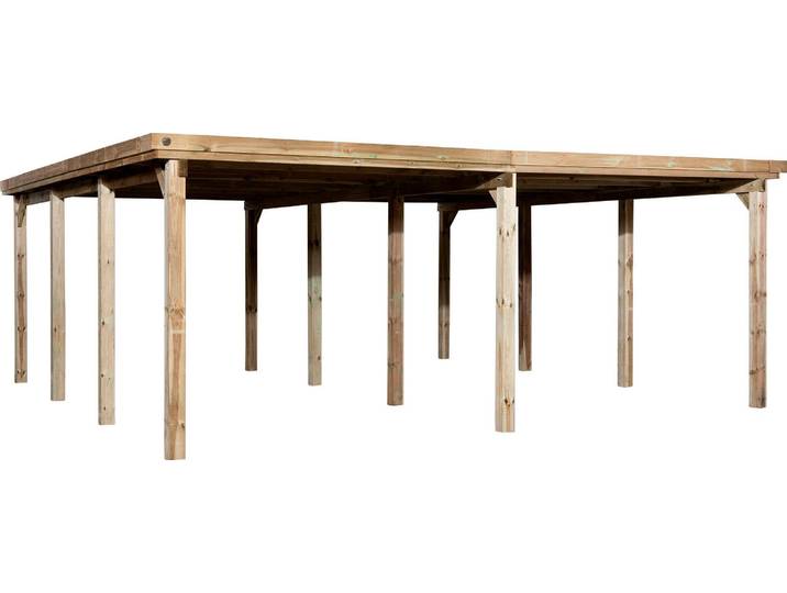 Doppelcarport WEKA 618 Gr.2 , braun, B/H/T: 215cm x, Carports, Doppelcarport