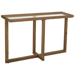 KONSOLENTISCH aus Holz und Glas, 120x33x75cm