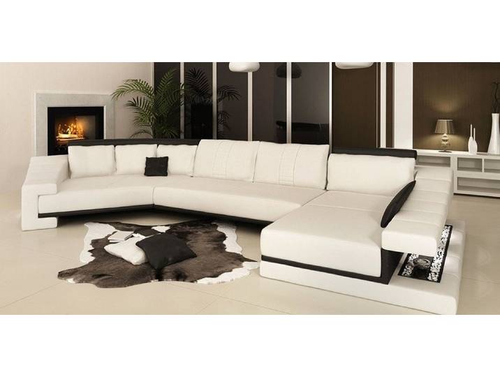Xlmoebel Wohnlandschaft Ecksofa aus Leder im modernen Runddesign für stilvolles Wohnen, Ecksofa, Hergestellt in Europa