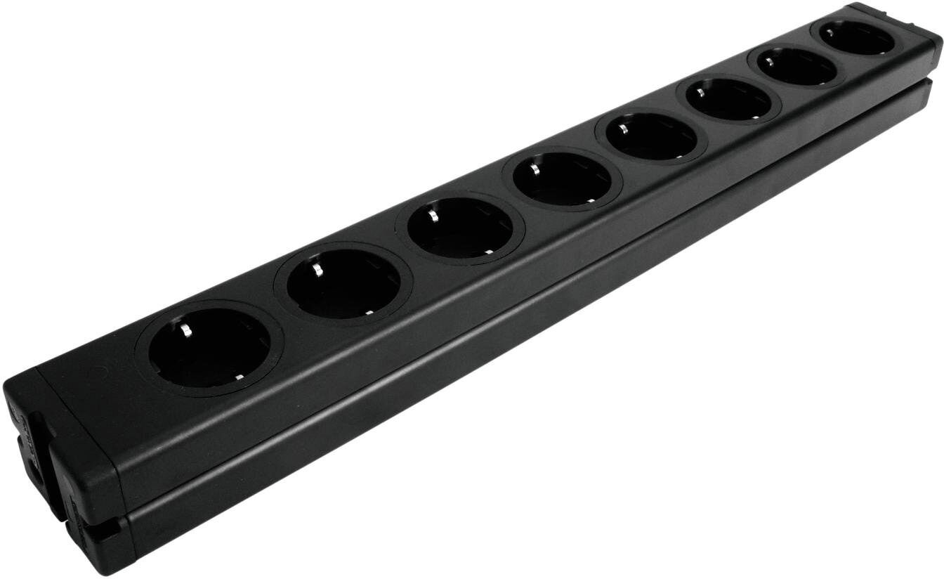 EuroLite Steckdosenleiste 8-Fach Alu Sw