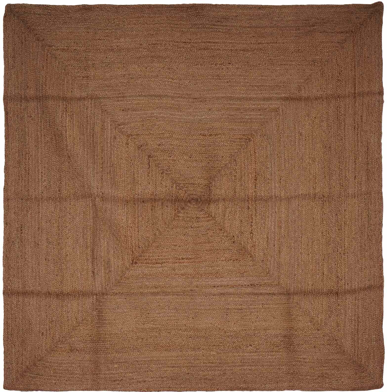 vidaXL Tapis de zone Gris 240 x 240 cm Jute