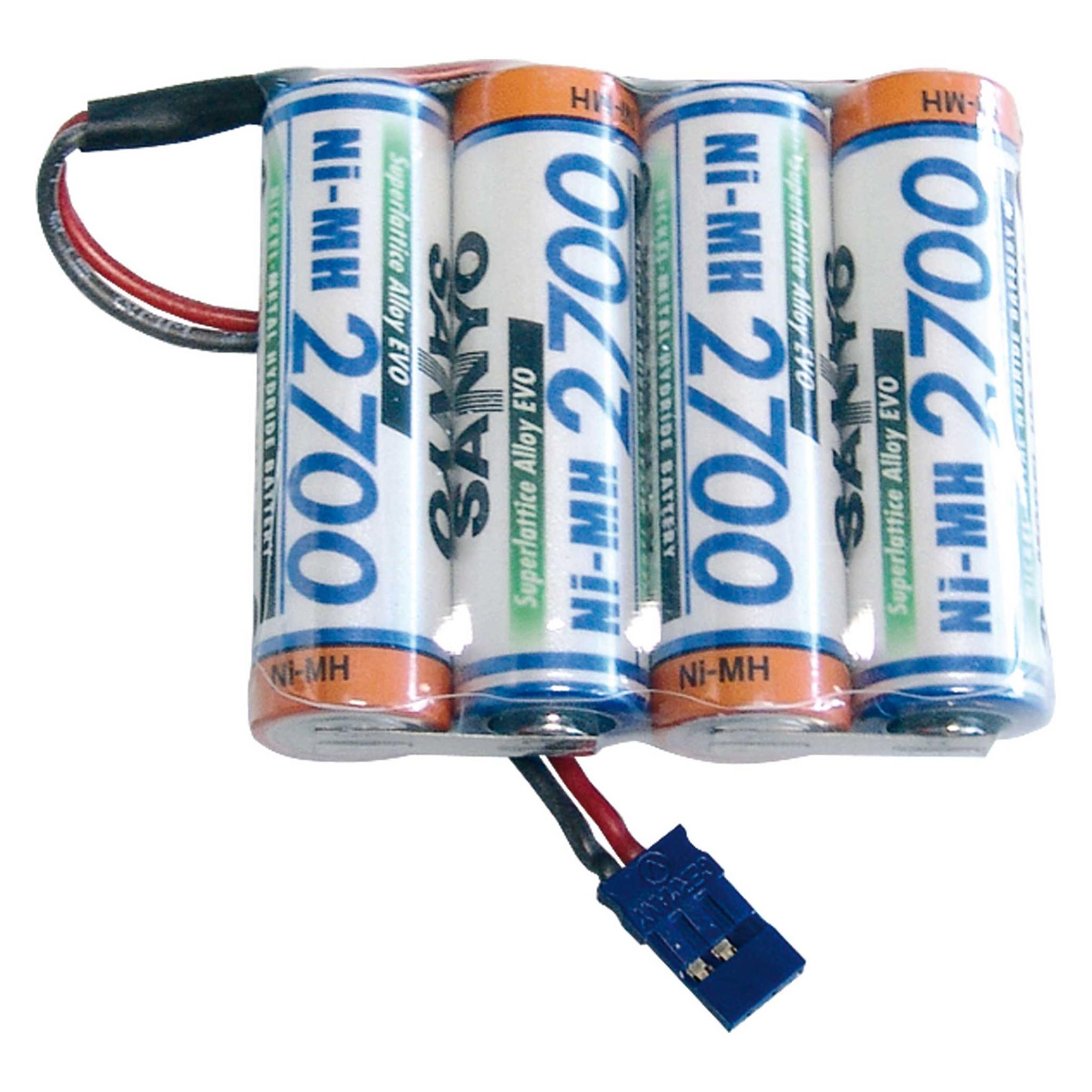 Sanyo empfänger akku 2700 mah 4,8 volt flach (2700 mAh, 4.80 V) (119049)