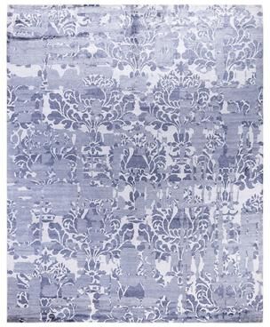Overton "Modern One-of-a-Kind Hand-Knotted Area Rug, Purple - 8' 3"" x 10' 2"""
