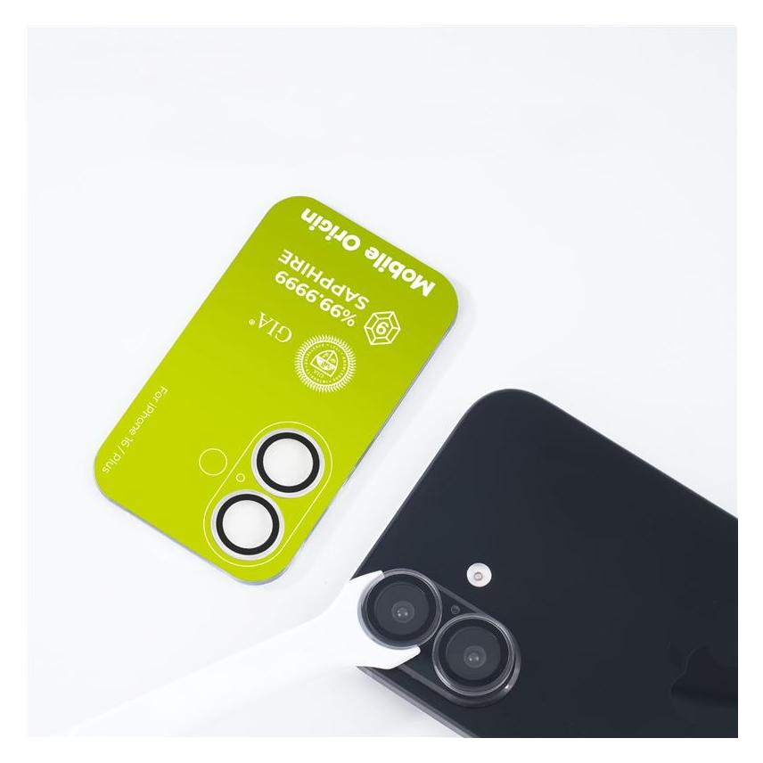 Mobile Origin Sapphire Lens Guards Schutzglas für Apple iPhone 16/16 PLUS klar (1 Stk., Apple iPhone 16, Apple iPhone 16 Plus) (SALG-i16-CLR)