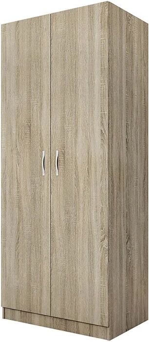 garneroarredamenti Armadio 80x191h cm 2 ante design rovere sonoma Leopardi