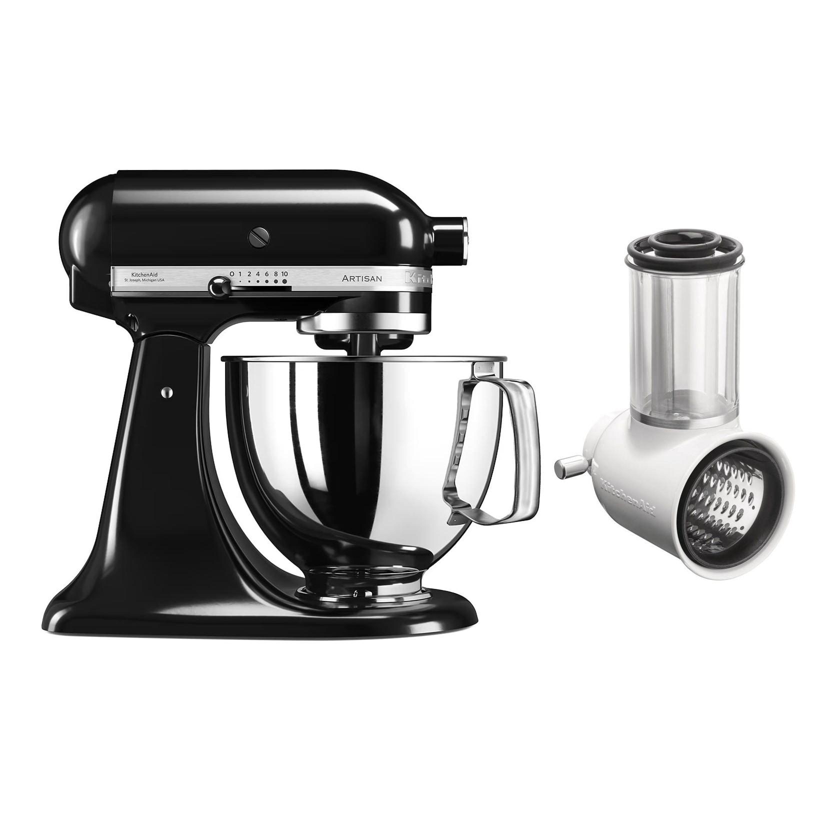 KitchenAid 5KSM125E+5KSMVSA 4.8L 300W Veggie Bundle Küchenmaschine Onyx Schwarz