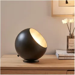 Lux.Pro, Tischlampe, Tischleuchte Lukkodso 1xE27 Ø20x20 cm Metall Schwarz (E27)