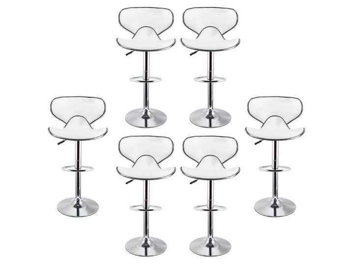 6 X TABOURET DE BAR BLANC CHAISE DE BAR DESIGN PIVOTANTE