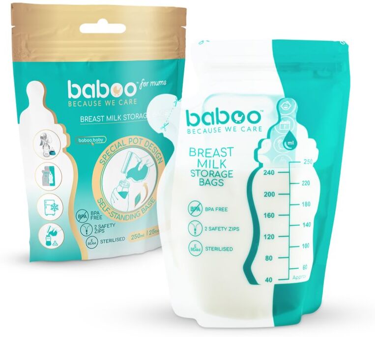 Baboo Breast Milk Storage Bags sachets pour la conservation du lait maternel 25x250 ml