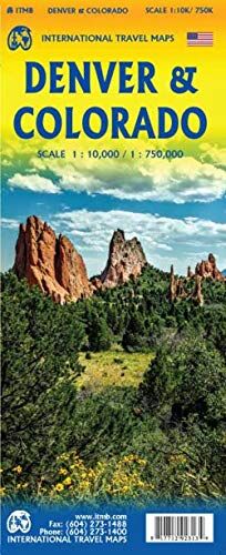 Collectif - Touristische Karte Denver & Colorado 1:10 000: doppelseitig Stpl.Denver 10T. TK Colorado 750T. - Preis vom 12.10.2026 11:37:12 h