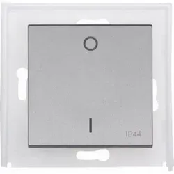 Kopp 493747004 HK07 IP44 - Flächenwippe ohne Linse, Beschriftung 0 und I, Farbe: stahl