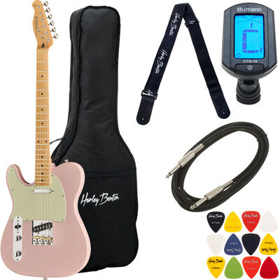 Harley Benton TE-62CC LH SP Bundle Shell Pink