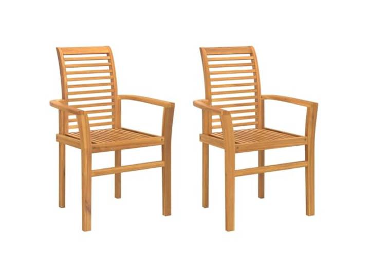 HKLGBVCR Esszimmerstuhl, 2-teilig, Teak, massiv, Braun Minimalistisches Design, ergonomische Rückenlehne, Teakholzarmlehne, Gartenterrasse, einfache Wartung