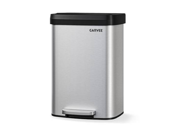 GarveeLife Mülleimer Küche 50L,Tretmülleimer mit Softclose Deckel,Edelstahl
