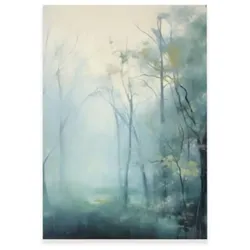POSTER Neblige Natur Blatt A4 Rahmenlos