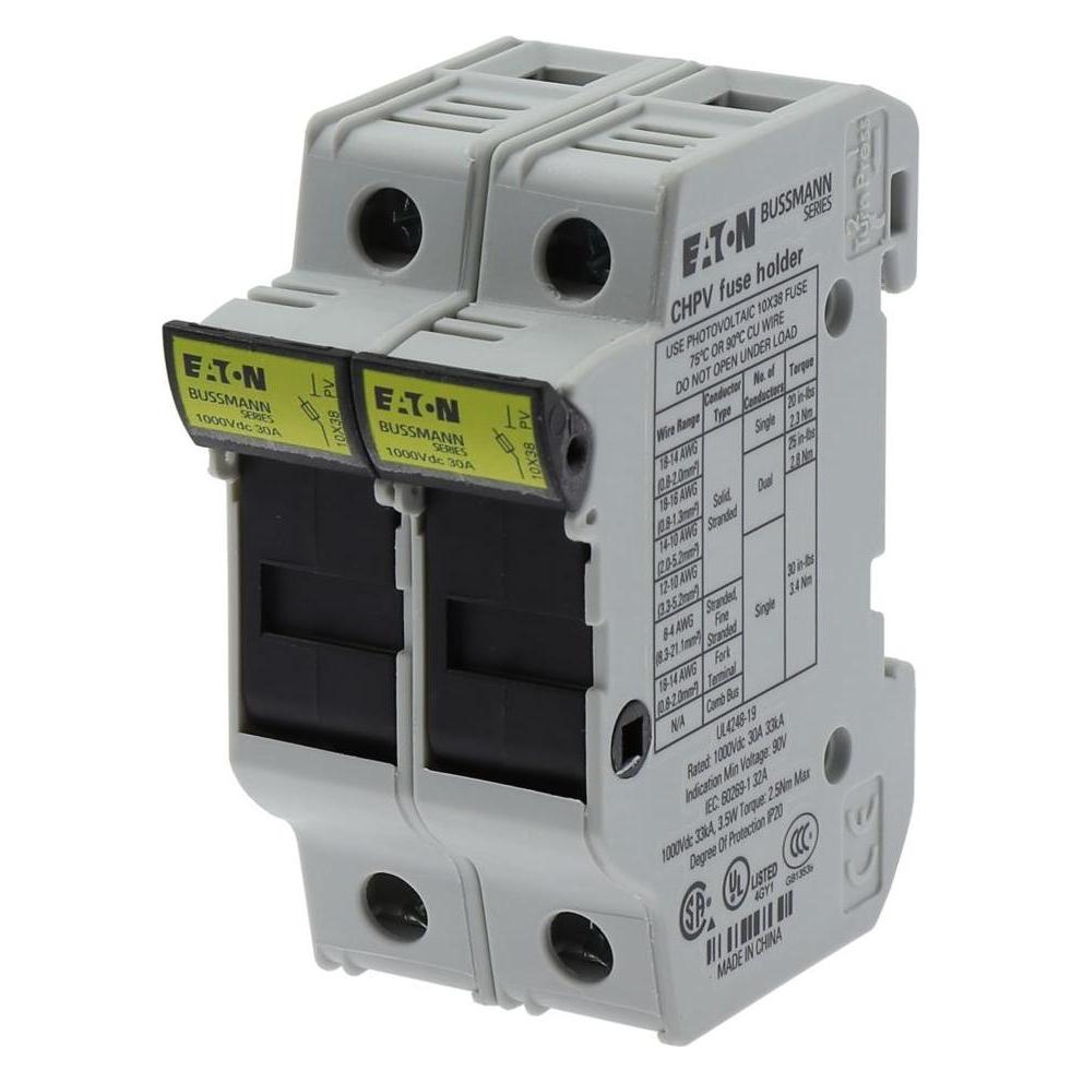 Bussmann 2P 30A 1000Vdc MFH For 10x38 gPV (CHPV2U)