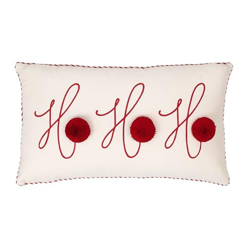 BIA Home Claudia Kerstkussenslopen Set van 2 - Rood en Wit - 30 x 50 cm