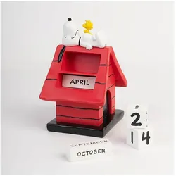NoName, Kalender, SNOOPY - Calendrier Perpétuel 3D en Résine - '9,5 x11 x15,5cm'