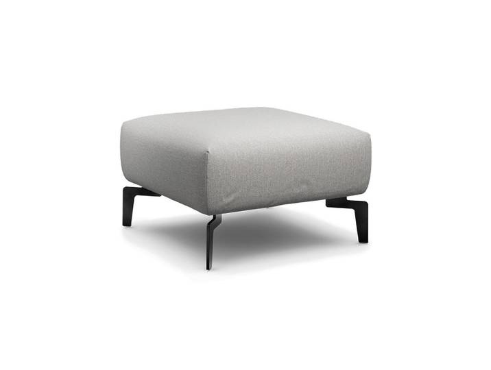 Sensoo Hocker Cosy, Hellgrau, Metall, 70x70x46 cm, Stoffauswahl, Wohnzimmer, Hocker, Sitzhocker