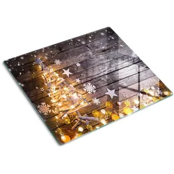 GLASPLATTE 60x52 cm Weihnachtsbaum