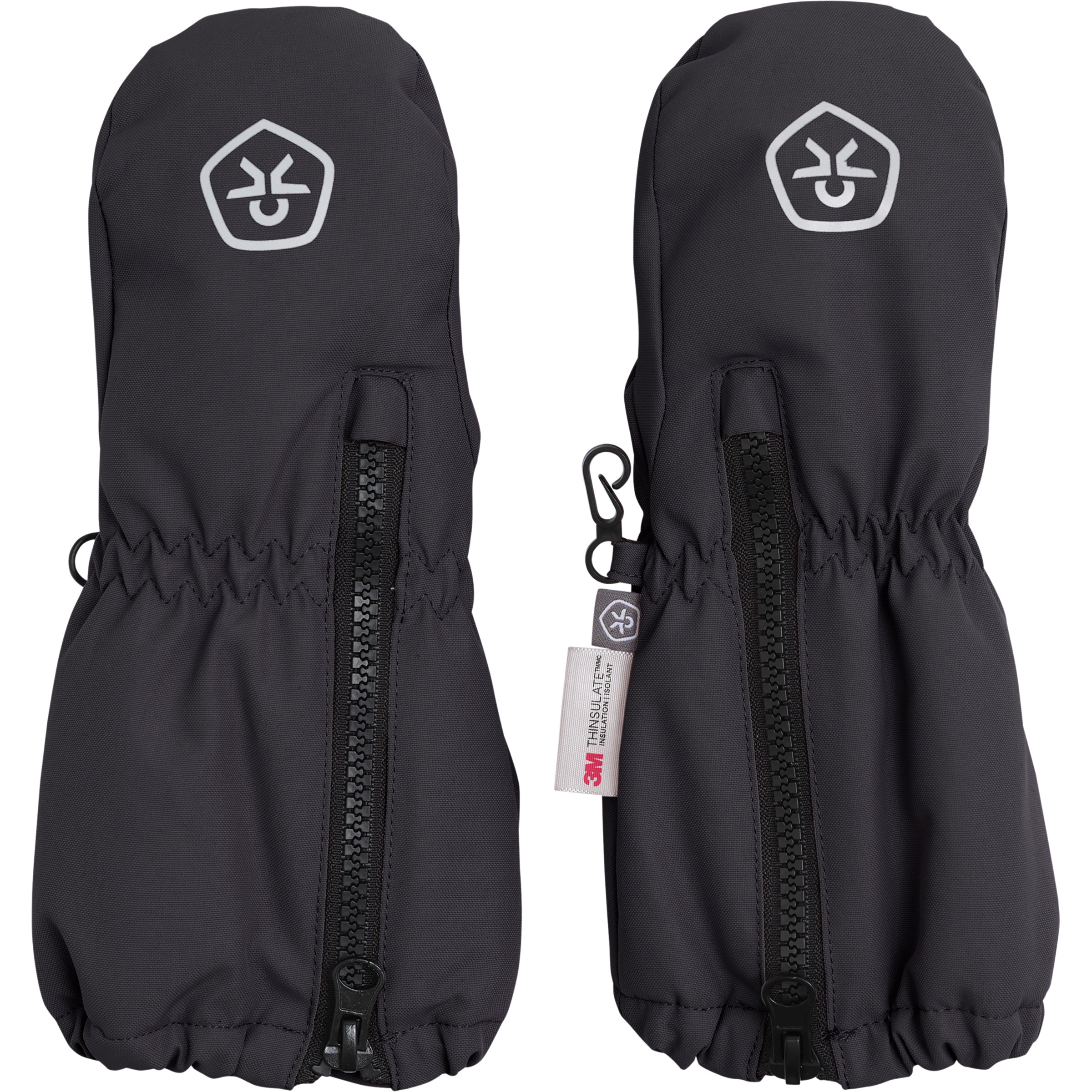 Color Kids Long Zipper Kinder Skihandschuhe schwarz Größe 1-2 Jahre Lifestyle | Skifahren Wasserdicht