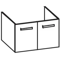 Artiqua 411 Waschtischunterschrank für Me by Starck 233683 Eiche Weiß quer NB, 411-WU2T-D54-7186-440 411-WU2T-D54-7186-440