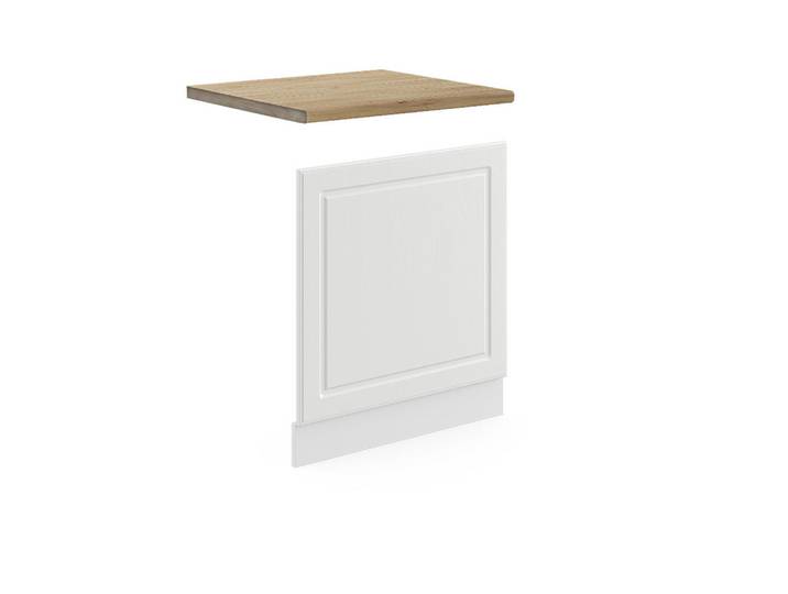 Vicco Frontblende R-Line Weiß Landhaus 60 cm, AP Eiche, Weiß, Weiß, Holzwerkstoff, Rechteckig, 60x57.2x60 cm, Küchen, Küchenmöbel, Küchenschränke, Küchenunterschrank
