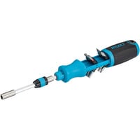 Bit Ratschen-Schraubendreher 811R-3, Bit-Satz blau/schwarz, mit integriertem Magazin