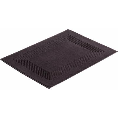 Badematte VOSSEN "New Generation" Gr. 2, grau (anthrazit), H:10mm, Baumwolle, Badematten, Badematte, Badteppich, mit Bordüre, Hoch-Tief Effekt, reine supersoft Baumwolle