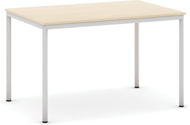 B2B Partner Esstisch BASIC, 120x80 cm, graues Metallgestell, Birke