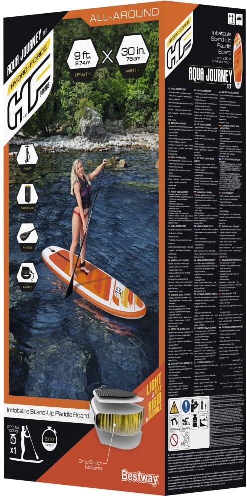 Bestway Ensemble SUP gonflable Aqua Journey Hydro-Force 274x76x12 cm