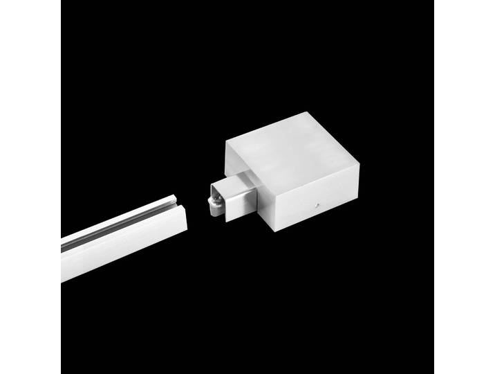 FISCHER & HONSEL End-Einspeiser für HV-track4 m6 Schienensystem END-EINSP.HV-TRACK4, alu / grau / zink, Metall, Modern