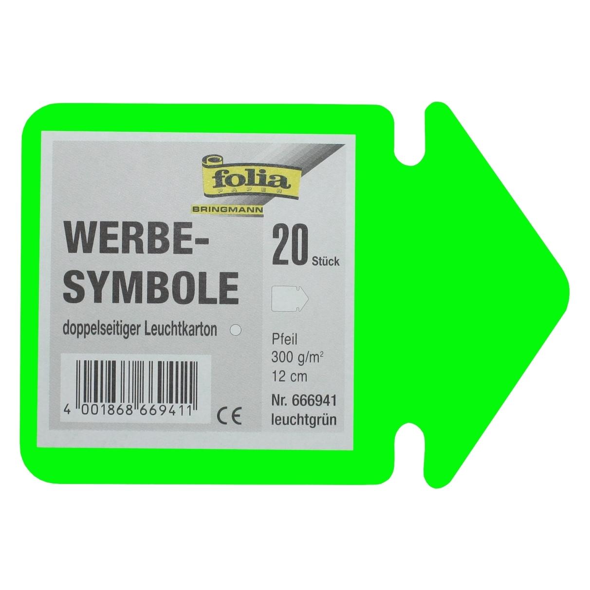 Folia Werbesymbol PFEIL MINI, 12cm (300 g/m², 20x) (38651377)