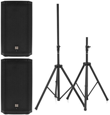 EV ZLX 12P G2 Stereo Stand Bundle Schwarz