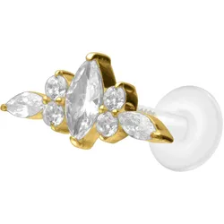 PTFE Labret mit Innengewinde + Titan-Aufsatz DESIGN