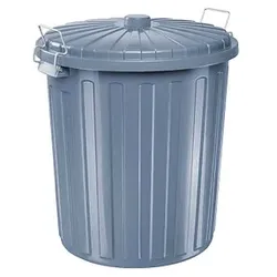 helit Abfalltonne mit Deckel 55L - GR