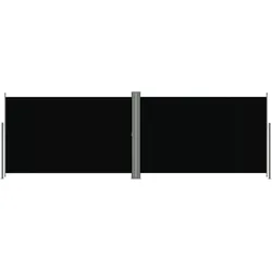 Helloshop26 - Ausziehbare Seitenmarkise/Sichtschutz für Terrasse Garten Balkon 200 x 600 cm schwarz 02_0007446