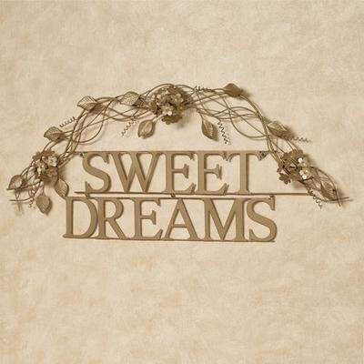 Touch of Class Sweet Dreams Word Wall Art Satin Gold , Satin Gold