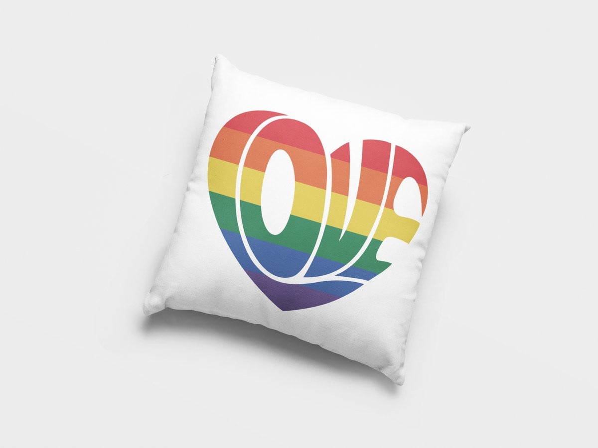 Decoratief kussen Liefde Hart Regenboog LGBTQ Pride