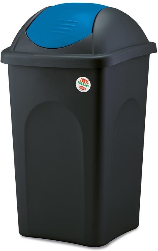 Stefanplast Pattumiera Raccolta Differenziata 30 l Nero/Blu Basculina