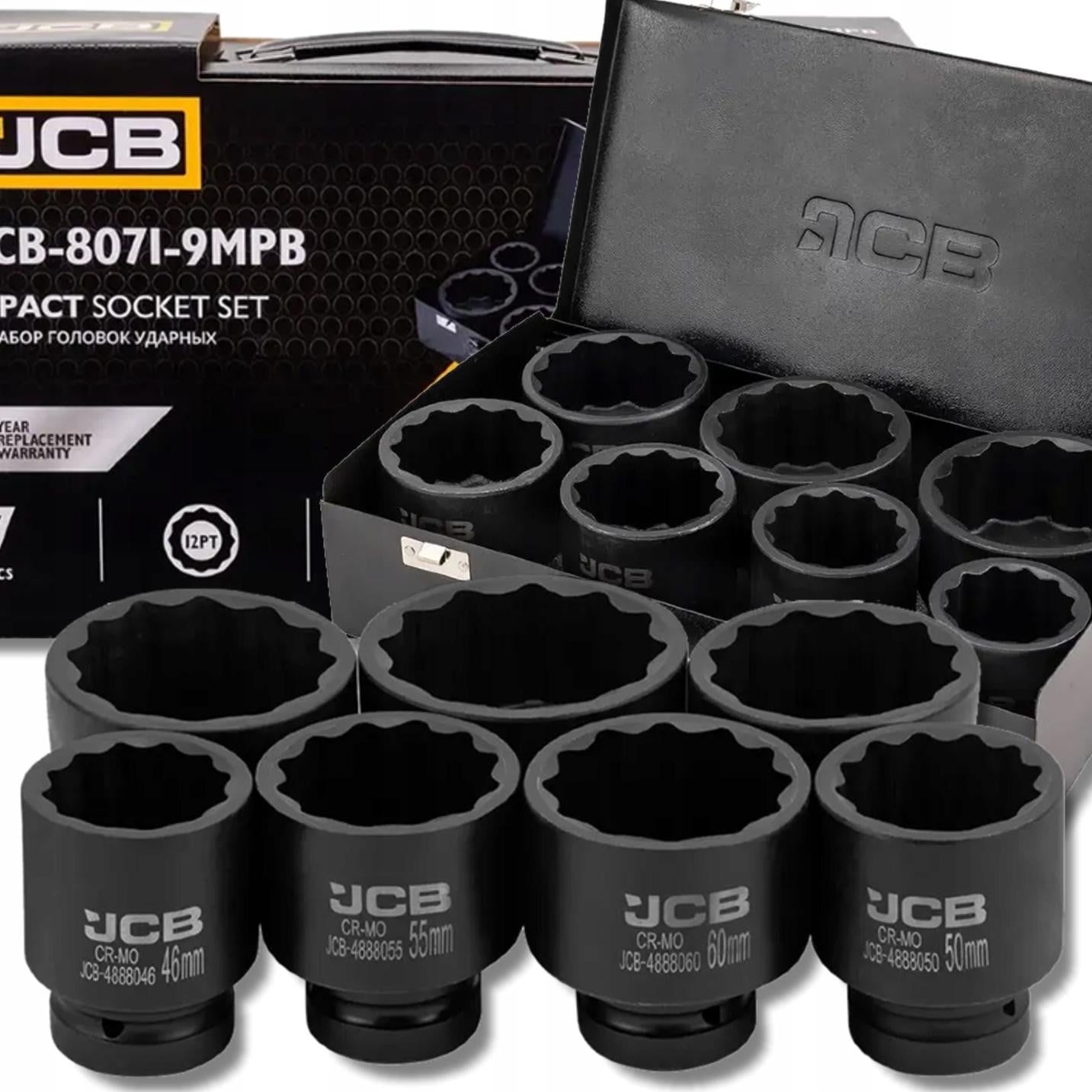 JCB Impact 12K Accessoires, Set van 7 stuks, 1 inch (46-75 mm)